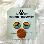 Earrings Dog Rainbow Pride LGBTQ Studs Posts Unisex New Photo 1