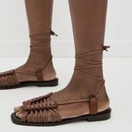 NWT Hereu Women's Consell Ankle Tie Calf Leather Sandal Black Size EU 41 US 10.5 Photo 12