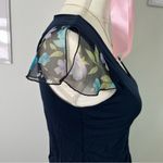 American Vintage Vintage Y2K Annex Navy Blue Floral Butterfly Sleeve Top Womens Size Small Photo 2