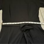 Pretty Garden Elegant Black Boat Neck Long Sleeve Tie Front Formal Dress Size M Photo 9