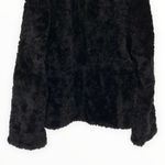 90’s/Y2K Vintage Teddy Faux Fur Black Long Sleeve Jacket Coat Rhinestone Button Size XL Photo 7