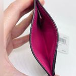 Coach NWT Card Case Wallet Pink Tan In Khaki/Dahlia Photo 2