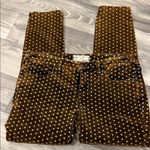 Free People  Chocolate Brown Pants with White Dots 29 Photo 8