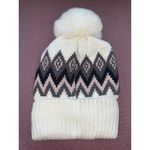Hat Attack Fair Isle Beanie in Ivory Pink New Womens Winter Hat White Photo 4