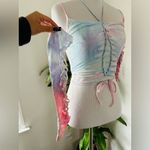 Dolls Kill SUNSET TRIPPY TOP AND GLOVES SET - PINK XS Photo 5