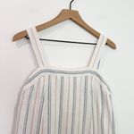 Madewell Linen-Cotton Princess-Seamed Midi Dress in Stripe Desert Dune Medium Photo 4