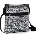 Sakroots Artist Circle Crossbody Bag in Black White One World Peace NWT Photo 0