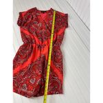 Banana Republic April Red Paisley Shorts Romper Jumpsuit Womens Size 2 Photo 4