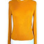 Divided By H&M Sweater Lightweight Yellow High Crewneck Long Sleeve Ribbed Knit Photo 9