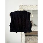 ZARA  Embroidered Velvet Open Front Vest Photo 7