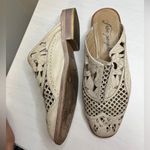 Free People Paramount White Laser Cut Leather Mule Loafers Sz 40 or 9 Photo 4