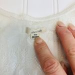 Aerie  White Lace Yoke Racer Tank Top Sz Medium Photo 3