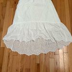 Joie  White Eyelet Embroidered Maxi Skirt Boho Coastal Cotton Ruffle Skirt Size L Photo 3