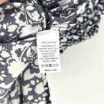 Never a Wallflower Vivki Short Sleeve Casual Cotton Dress Navy Floral Medium Blue Photo 6