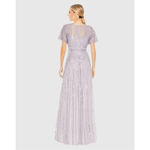 Mac Duggal NWT Sequined Butterfly Sleeve Flowy Gown in Lavender Size 14 Photo 2