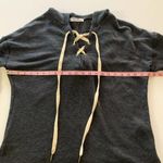 Via Penny Lane Reworked Apparel | The Doors Lace Up Hoodie Sweater Medium Gray Photo 1