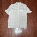 ZARA Guipure Lace Crochet Eyelet Trendy Top White Photo 2