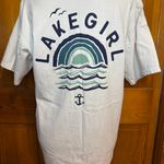 Lake Girl White Short Sleeve Tee Shirt Size Medium Photo 2