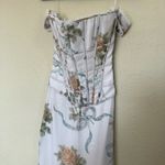 House Of CB  Isis Soft Blue Vintage Print Corset Maxi Size XS NWOT Photo 13