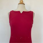 Rampage Vintage 90's Dark Pink Floral Embellished Boatneck Sleeveless Dress Photo 5