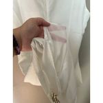 Francesca's  Alya White Sleeveless Embroidered Sheath Dress Ivory With Metallic M Photo 5