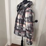 Desigual Womens Jacket Size 6 Black Sigrun 36 Padded Tartan Lettering Coat NWT Photo 3