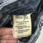 Miss Me Rhinestone Studded Black Faux Leather Style JW5307B6 Bootcut Jeans 26 Photo 3