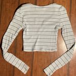 Princess Polly Blue Striped Crop Top Photo 2