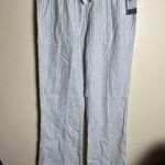 Aloha Women's White and Blue Striped Cotton Flowy Quick Dry Beach Pants Sz Small Photo 1