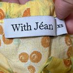 With Jean Loretta Cherry Puff Sleeve Mini Dress Women’s Size XS Yellow Cottageco Photo 12