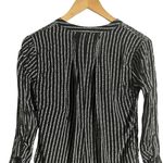 Maeve Anthropologie  Calia Black White Printed Button Front Tunic Top Size 2 Photo 5
