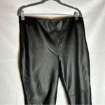 Betabrand  Black Faux Leather Front Legging Pants Size XLS-Petite Photo 3