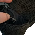 Chateau  Small Black Knit Zipper and Fold over Front Flap Mini Purse Photo 2