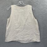 Flax  100% Linen Tank Top Oatmeal Beige Lagenlook Beach Boho Women's Small Photo 2