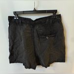 Free People  Womens Black Calla Pleated Hi Rise Slash Pockets Trouser Shorts 6 Photo 5