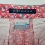 Columbia Shorts Womens 4 6L PFG Super Bonehead Pink Blue Sailboats Cotton Shorts Photo 3