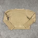 Veronica Beard  Analeigh Sweatshirt Womens Large Tan Puff Sleeves Pima Cotton Photo 7