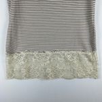 Sundance  Striped Lace Trim Tank Top XS Cotton Spandex Tank Y2K Photo 5