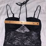 Tiger Mist Tobias Top Black Small, Lace Halter Tank Top, Crop, Adjustable Straps Photo 5