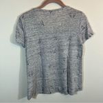 St. Tropez  West Gray Linen Bird T-Shirt XS Photo 4