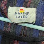 Marine layer Penny Lurex Pleated Midi Dress Women’s Size Medium Black Tie Waist Photo 11