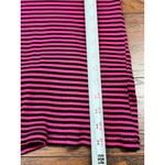 Kensie Womens M Ribbed Knit Striped Midi Dress Short Sleeve Casual Comfort Pink Photo 5