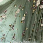 Mac Duggal Sequined Floral Long Sleeve High Neck Sage Green Dress 10 Photo 17