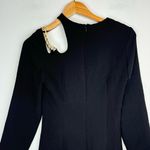 ZARA  Black Mini Dress Chain Cutout Sz Small Long Sleeve Dress Photo 12