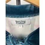 Rowdy Crowd Blue Western Aztec Soft Ribbed Velvet Long Sleeve‎ Button Up Shirt L Size L Photo 3