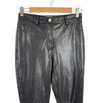Wilfred Free Adrienne Faux Leather Black Pant SZ 0 Straight Slim Leg High Rise Photo 3