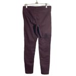 H&M Women's Solid Skinny Slim Moto Biker Style Purple Plum Pull On Pants Size 4 Photo 3