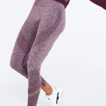 PINK - Victoria's Secret Pink by Victorias Secret Seamless Heathered High Rise Leggings Maroon Red Small Photo 0