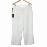 DKNY Women's Hudson Blues Ivy White Size 14 Sailor Wide Leg Pants Gold Buttons Photo 2