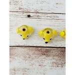 5 x Handmade Glass Yellow Dog Beads Photo 3